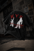 Bold Moves Oversized Tee front view - KYS vintage black streetwear