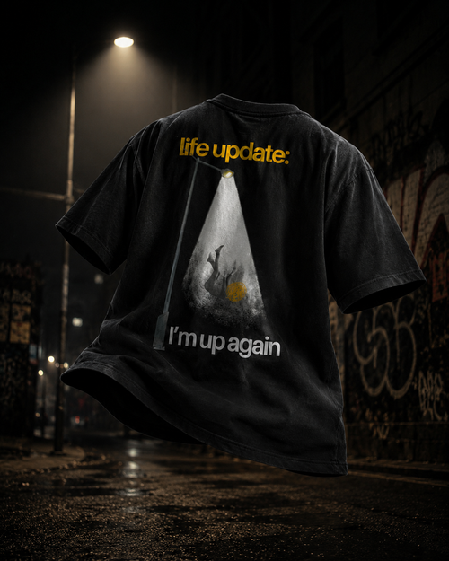 Life Update Oversized Tee front view - KYS streetwear