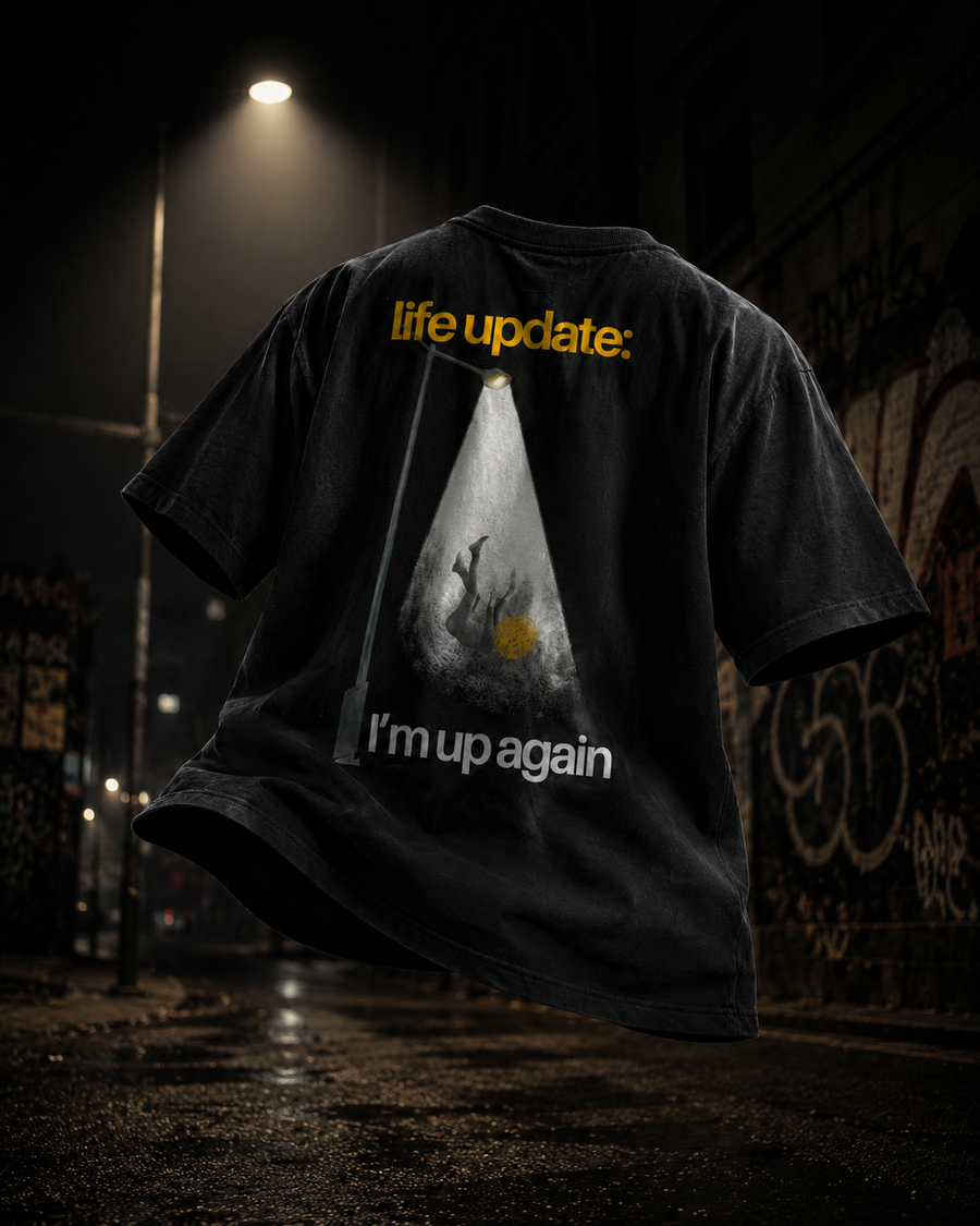 Life Update Oversized Tee front view - KYS streetwear